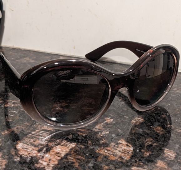 PRADA SPR 30P Brown Gradient/Polarized PDM-6E1 Sunglasses 55-19-140 EUC - Picture 4 of 16
